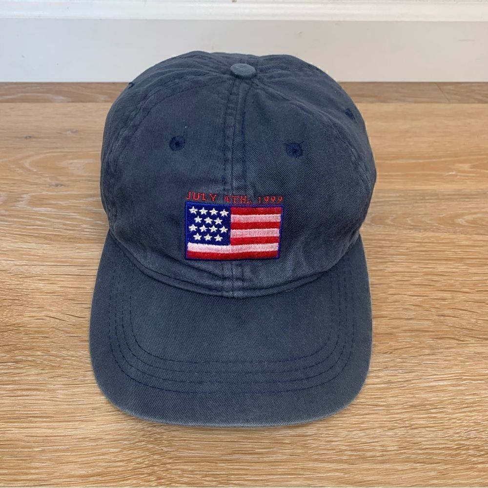 July 4th 1999 Vintage Blue Adjustable Strapback Patriotic Holiday American Hat